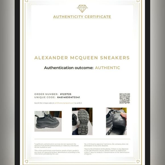 AUTHENTIC Alexander McQueen Trend Slick Cloth Low Sneakers Sz 38 / 8 - Picture 14 of 16